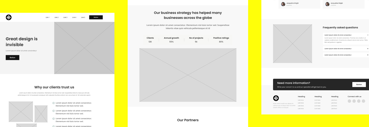 landing page
